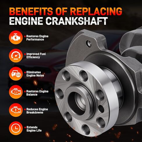 Engine Crankshaft Connecting Rod Bearings Kit Compatible with Kia Forte 2.0L 2017-2021, Hyundai Elantra Kona Veloster 2.0L 2016-2021, Replace# 23110-2E510 23110-2E501 23510-2E001 23510-2E460 in Kuwait