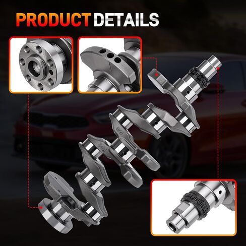 Engine Crankshaft Connecting Rod Bearings Kit Compatible with Kia Forte 2.0L 2017-2021, Hyundai Elantra Kona Veloster 2.0L 2016-2021, Replace# 23110-2E510 23110-2E501 23510-2E001 23510-2E460 in Kuwait