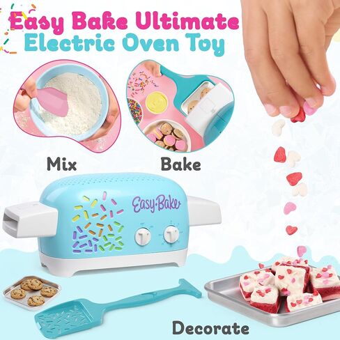 Ultimate Easy Baking Oven Bundle For Kids With 10 Items - Oven, 2 Refill Mixes, Apron, Hat, Bowl, Spatula, Whisk, Baking Pan & Tool (Gifted Green Baker Bundle) in Saudi Arabia