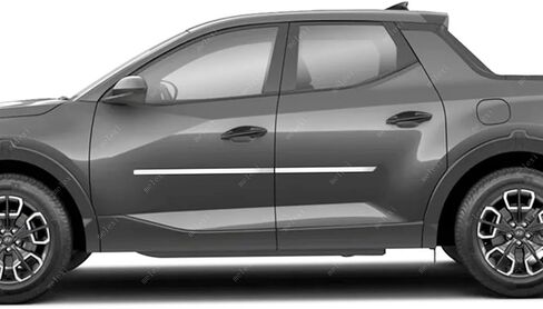MELEXI Chrome Side Door MOLDING 4 Door 4 PCS S.Steel Compatible with Hyundai Santa Cruz 2022 Onwards in Saudi Arabia