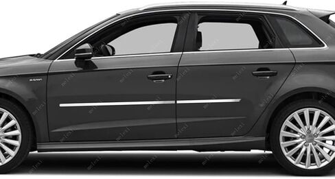 MELEXI Chrome Side Door MOLDING 4 Door 4 PCS S.Steel Compatible with Audi A3 e-tron HB 2015 to 2020 in Saudi Arabia