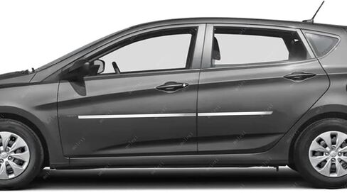 MELEXI Chrome Side Door MOLDING 4 Door 4 PCS S.Steel Compatible with Hyundai Accent HB 2012 to 2017 in Kuwait