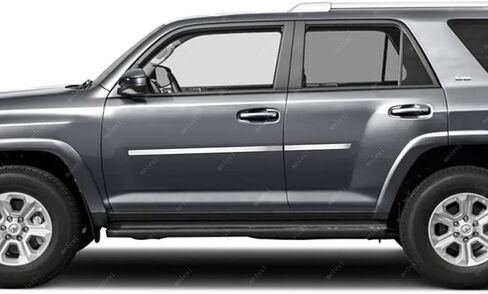 ميلكسي كروم باب جانبي 4 أبواب 4 قطع S.Steel متوافق مع تويوتا 4RUNNER 2010 إلى 2024 in Kuwait