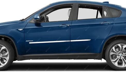 ميلكسي كروم باب جانبي 4 أبواب 4 قطع S.Steel متوافق مع BMW X6 2008 إلى 2014 in Kuwait