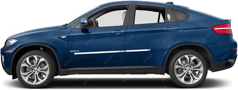 ميلكسي كروم باب جانبي 4 أبواب 4 قطع S.Steel متوافق مع BMW X6 2008 إلى 2014 in Kuwait