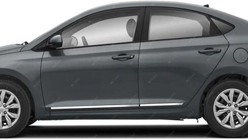 MELEXI Chrome Side Door MOLDING 4 Door S.Steel متوافق مع Hyundai Accent Sedan 2018 فصاعدًا in Kuwait