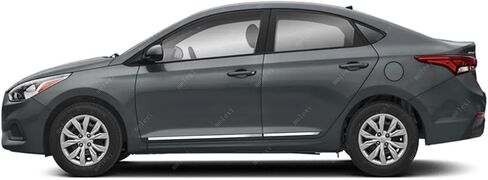 MELEXI Chrome Side Door MOLDING 4 Door S.Steel متوافق مع Hyundai Accent Sedan 2018 فصاعدًا in Kuwait
