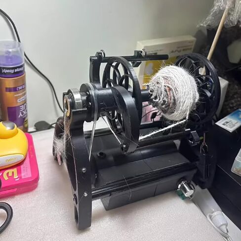 Electric Spinning Wheel for Fiber Spinning DIY Studio - Stepless Speed 12V Mini Spinning Wheel Wool with 3 Small Spools, 800RPM/min - Yarn Winding Machines,Black in Saudi Arabia