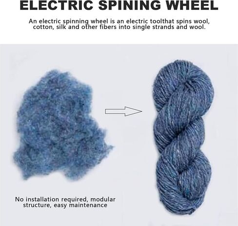 Household Electric Spinning Wheel, Mini Wool Spinning Wheel - Forward/Reverse Switching+Max Speed ​​800RPM+Capacity 4oz(120G), for Wool Fibre Twisting, 3 Spools,Purple in Saudi Arabia