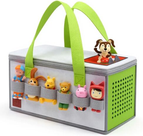 Carrying Case for Toniebox 1 & 2 & Tonies Figures – Travel Storage Bag Holds 30–40 Characters, Customizable Dividers, Padded Shockproof Nylon, Portable Organizer for Kids (blue) in Saudi Arabia