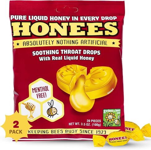 Honees Cough Drops - Extra Large - Menthol - 20 Count (Pack of 2) in Kuwait