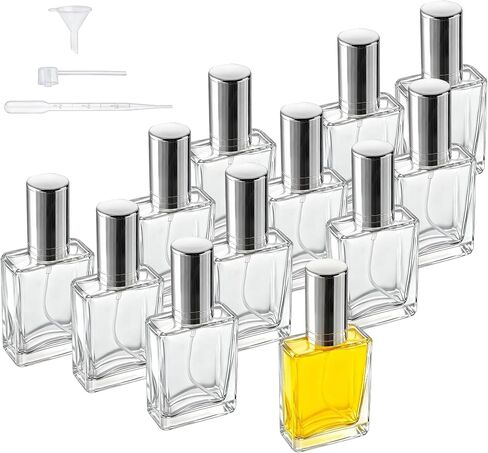YU FENG 12pcs Refillable Glass Atomizer Spray Bottles with Funnels Pipettes Dispenser for Perfume,Fragrance,Lotion,Essential Oil in Kuwait