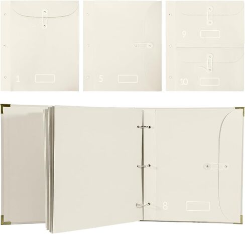 3-Ring Folder Organize Sturdy Hardboard Important Document Organizer with Expanding Pockets for Home, School, Office Use in Saudi Arabia
