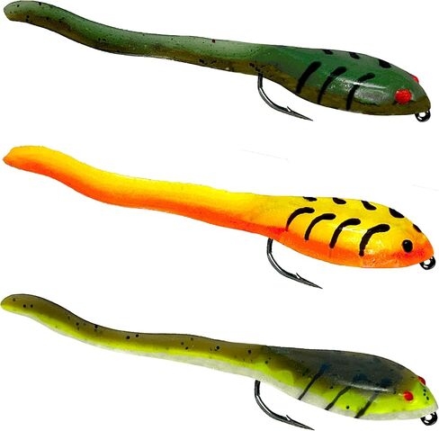 DELONG LURES 3" Tadpole pre Rigged Fishing Lures for Bass, Animated Crappie Fishing Bait Scented Pre Rigged Fishing Tackle Fishing Lures for Freshwater in Saudi Arabia