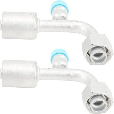 10PCS Car AC Hose Connector Set, Universal Aluminum AC Pipe Fitting, 90 Degree Angled Design for Cars Trucks Engineering Vehicles, Durable Air Conditioning Modification Kit with Ea (10.5mm/0.41in in Saudi Arabia