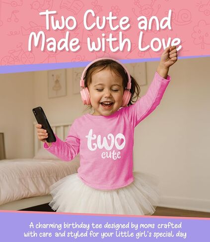 تي شيرت Lalo & Luna Two اللطيف لعيد الميلاد الثاني للفتيات بعمر عامين - طفل صغير في عيد الميلاد الثاني in Kuwait