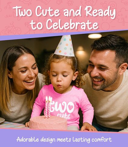 تي شيرت Lalo & Luna Two اللطيف لعيد الميلاد الثاني للفتيات بعمر عامين - طفل صغير في عيد الميلاد الثاني in Kuwait
