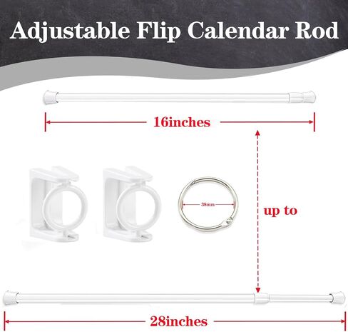 Flip Calendar Bulletin Board Set Classroom Decorations for Whiteboard with Adjustable Flip Calendar Rod Holder Date Cards Days of The Week for Classroom School Supplies(Rustic) in Saudi Arabia