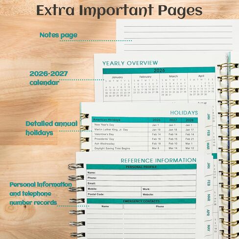 2026 Academic Planner, Jan. 2026 – Dec. 2026 Happy Planner, A5(6.3" x 8.5") Weekly And Monthly Calendar Planning Book, Hardcover Daily Agenda Book With Tabs, School Organizer For Student Teacher (A) in Saudi Arabia
