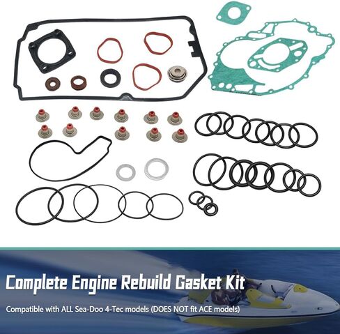420296565 مجموعة حشية إعادة بناء المحرك مناسبة لـ Sea Doo 4-Tec GTI GTX RXP X RXT X Wake 130 155 185 215 255 260، مجموعة حشية الرأس الكاملة استبدال 420888862 420890082 in Saudi Arabia