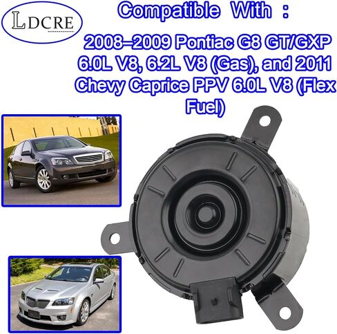 استبدال محرك مروحة تبريد المحرك لـ 2008-2009 Pontiac G8 & 2011 Chevy Caprice، OEM Fit 92191945 مجموعة مروحة تبريد المحرك in Saudi Arabia