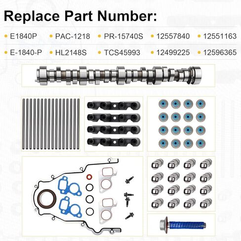 Sloppy Mechanics Stage 2 Camshaft Lifters Install Kit for GM CHEVY 1997-2007 SS2 LS1 4.8 5.3 5.7 6.0 6.2 LS Cam LQ4 LM7 Repalce E1840P HL2148S PR-15740S in Kuwait