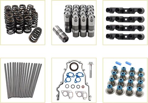 Sloppy Mechanics Stage 2 Camshaft Lifters Install Kit for GM CHEVY 1997-2007 SS2 LS1 4.8 5.3 5.7 6.0 6.2 LS Cam LQ4 LM7 Repalce E1840P HL2148S PR-15740S in Kuwait