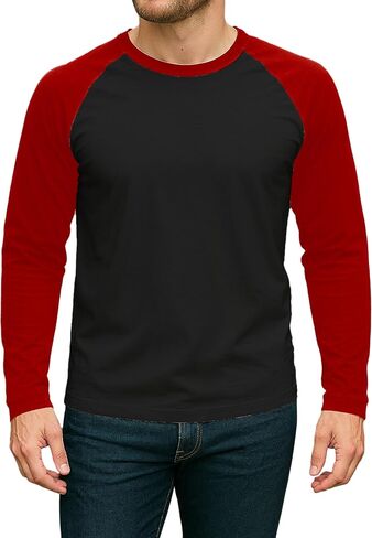 Decrum Raglan Shirt Men - Soft Sports Jersey Long Sleeve Baseball Shirts for Men in Saudi Arabia
