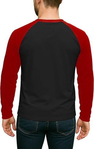 Decrum Raglan Shirt Men - Soft Sports Jersey Long Sleeve Baseball Shirts for Men in Saudi Arabia