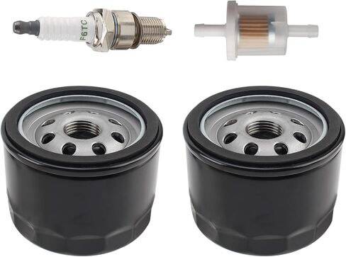 فلتر زيت AUTOKAY 49065-7007 مع فلتر الوقود لـ Kawasaki FX600V FR691V FR730V FR651V FR541V FR600V FX600V FS730 FX600v FS451V FS481V FS691V FS651V محرك 4 دورات، قطعتان in Saudi Arabia