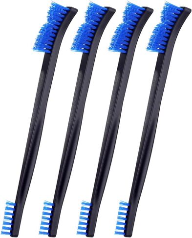 4 قطع فرش تنظيف صغيرة، شعيرات نايلون فرشاة صغيرة لتفصيل الشقوق، فرش شعيرات صغيرة صلبة للتنظيف التفصيلي للمجوهرات والسيارات والمطبخ والمساحات in Kuwait