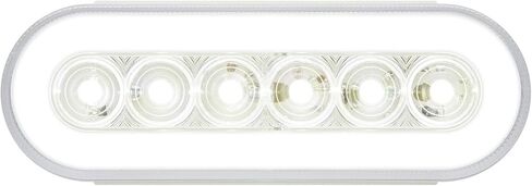 Optronics BUL111CBP ضوء احتياطي LED بيضاوي الشكل مقاس 6 بوصات، Glolight، Dot، أبيض in Saudi Arabia