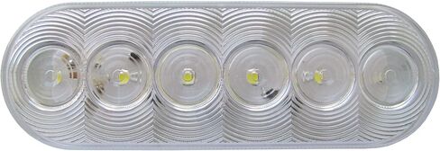 Optronics BUL12CBP ضوء احتياطي LED بيضاوي مختوم مقاس 6 بوصات، أبيض in Kuwait