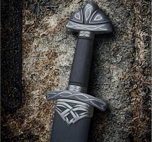 37-Inch Viking Sword with Scabbard – Handmade Damascus Steel Blade – Full Tang Norse Style – Medieval Sword Replica for Collectors in Saudi Arabia