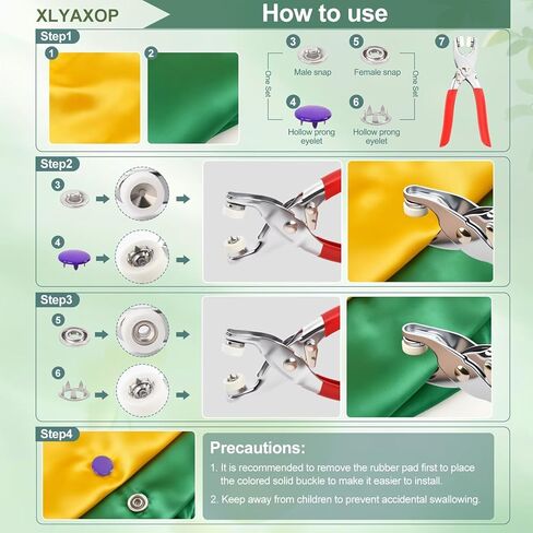 مجموعة XLYAXOP 200 مجموعة أزرار كبس مع أداة تثبيت كماشة ضغط، 803 قطعة 9.5 مم أزرار كبس معدنية للنسيج والخياطة في 10 ألوان ثابتة، أزرار كبس متينة للأعمال اليدوية والملابس in Kuwait