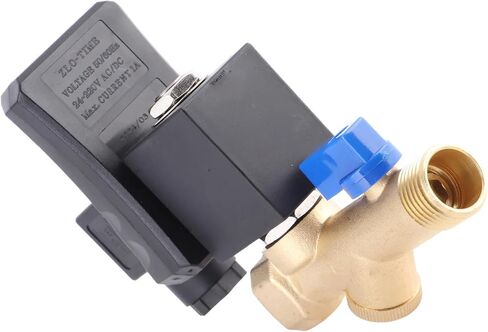 صمام تصريف ضاغط الهواء ذو ​​التوقيت الإلكتروني، G1/2 DN15، متوافق مع AC230V/110V، نظام إدارة المكثفات التلقائي مع التحكم في الملف اللولبي (110 فولت) in Saudi Arabia
