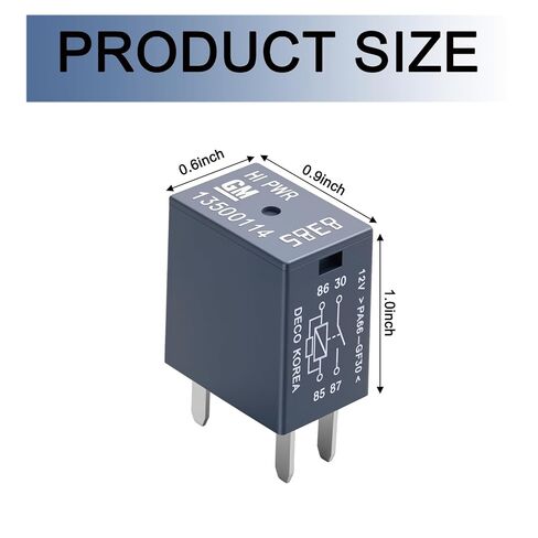 8 قطع مرحل تيار متردد للسيارة 13500114/8385، 12VDC 40A عالي الطاقة 4 دبابيس، متوافق مع معظم المركبات للتيار المتردد ومراوح التبريد والمصابيح الأمامية والأبواق والمزيد من أجهزة السيارات in Kuwait