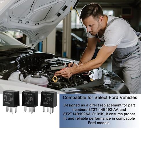 8Pcs nqnqvl Relay 8T2T-14B192-AA, 12VDC 4 Pins Automotive Relay, Compatible with Select Ford Vehicles in Kuwait