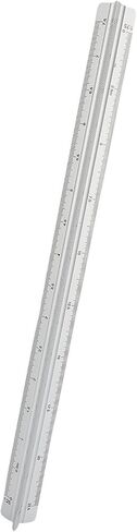 MAVIS LAVEN Architectural Scale Aluminum Ruler, Durable Triangular Tool with Permanent Engraving, Ideal for Architects and Engineers, 30cm Sizes for Technical Illustrations (Silver) in Saudi Arabia
