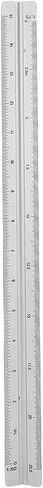MAVIS LAVEN Architectural Scale Aluminum Ruler, Durable Triangular Tool with Permanent Engraving, Ideal for Architects and Engineers, 30cm Sizes for Technical Illustrations (Silver) in Saudi Arabia