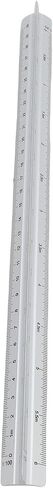 MAVIS LAVEN Architectural Scale Aluminum Ruler, Durable Triangular Tool with Permanent Engraving, Ideal for Architects and Engineers, 30cm Sizes for Technical Illustrations (Silver) in Saudi Arabia