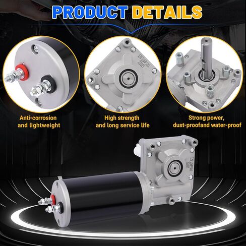 محرك قماش القنب لمقطورة شاحنة قلابة مع غطاء من الكروم 50:1 1.5HP محرك نظام قماش القنب الكهربائي العالمي 12 فولت in Saudi Arabia