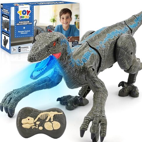 لعبة ديناصور للتحكم عن بعد من STEAM Life، RC T-Rex مع أضواء وأصوات ورذاذ رذاذ، ألعاب ديناصور روبوت للمشي للأولاد من سن 4 إلى 7 سنوات، لعبة ديناصورات كبيرة قابلة لإعادة الشحن هدية ASIN in Kuwait