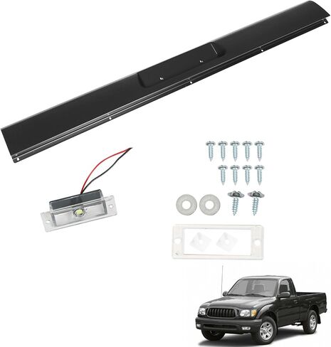 Bumper Roll Pan Rear Black Steel with License Lamp Screws Replacement for 1995-2004 Tacoma in Saudi Arabia