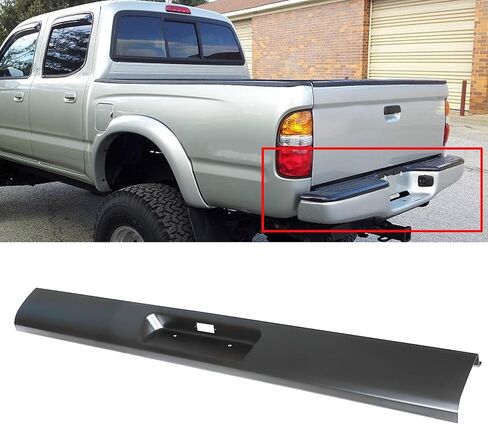 Bumper Roll Pan Rear Black Steel with License Lamp Screws Replacement for 1995-2004 Tacoma in Saudi Arabia