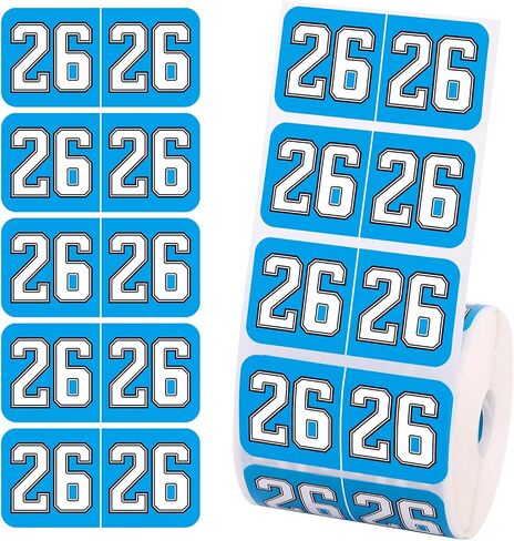 500pcs 2026 Year Stickers, 3/4x1-1/2 Inch 26 Year Colored Self-Adhesive Stickers File Folder Labels for Tab File Folders Office Supplies (Blue) in Saudi Arabia