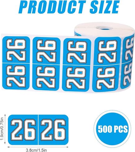 500pcs 2026 Year Stickers, 3/4x1-1/2 Inch 26 Year Colored Self-Adhesive Stickers File Folder Labels for Tab File Folders Office Supplies (Blue) in Saudi Arabia