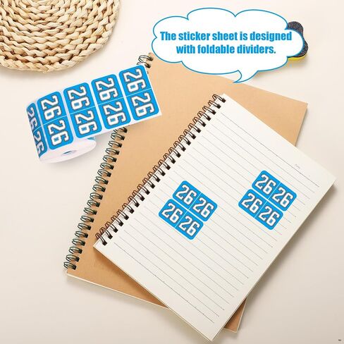 500pcs 2026 Year Stickers, 3/4x1-1/2 Inch 26 Year Colored Self-Adhesive Stickers File Folder Labels for Tab File Folders Office Supplies (Blue) in Saudi Arabia