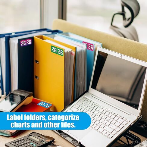 500pcs 2026 Year Stickers, 3/4x1-1/2 Inch 26 Year Colored Self-Adhesive Stickers File Folder Labels for Tab File Folders Office Supplies (Blue) in Saudi Arabia