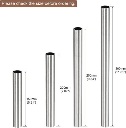 uxcell 304 Stainless Steel Tube, OD 25mm x 1.5mm Wall Thick 200mm Length Capillary Metal Tubing for Industry Machinery in Saudi Arabia